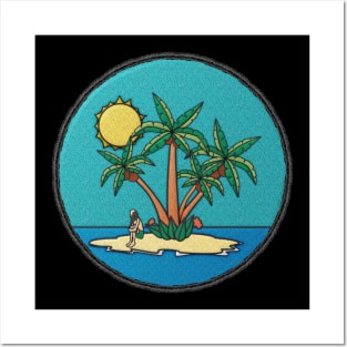 Deserted Island Midlife Merit Badge Posters and Art